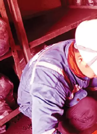 Hình ảnh giám định viên EIC làm việc ngoài dự án.