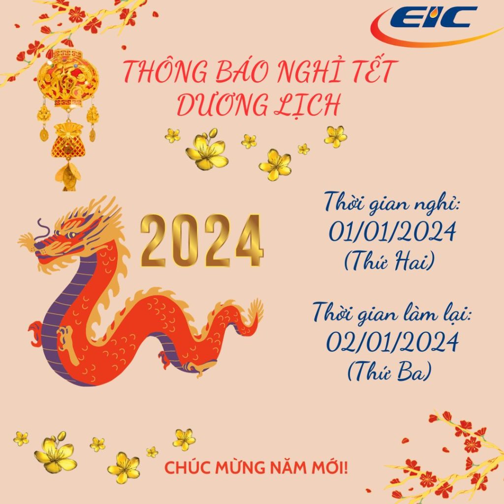 Thông báo nghỉ tết dương lịch 2024 của EIC