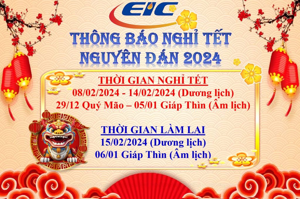 Thông báo nghỉ tết nguyên đán 2024 của EIC